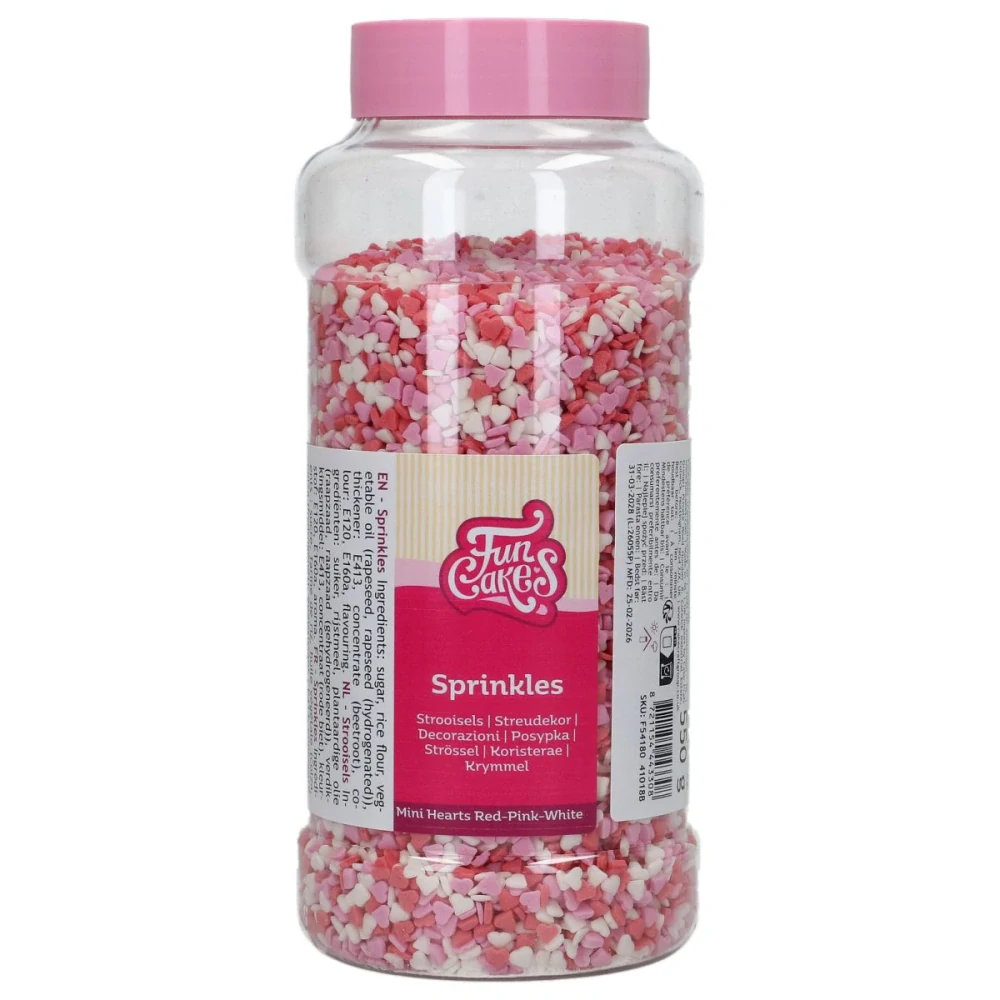 54180 - Mini srdiečka červeno-ružovo-biele 550g