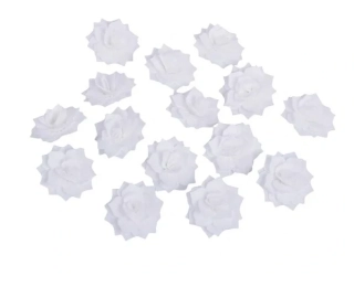 18400 - Ruža Rozália biela 4,5cm (15ks v balení)
