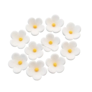 M33666 - Cukrové mini kvietky biele 100ks