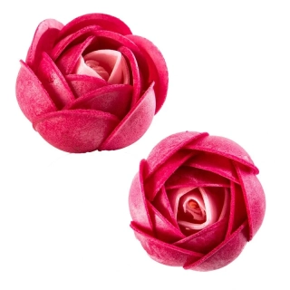 49638 - Oblátkový kvet Fuksia tmavoružová 4cm/100ks